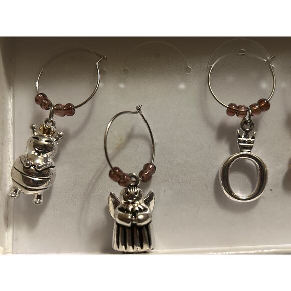 Pandora silver and gold wine glass charms 5 piece set - Picture 3 of 8